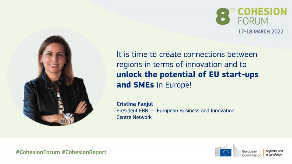 EBN President Cristina Fanjul at 8th Cohesion Forum - S3 innovation EUBIC